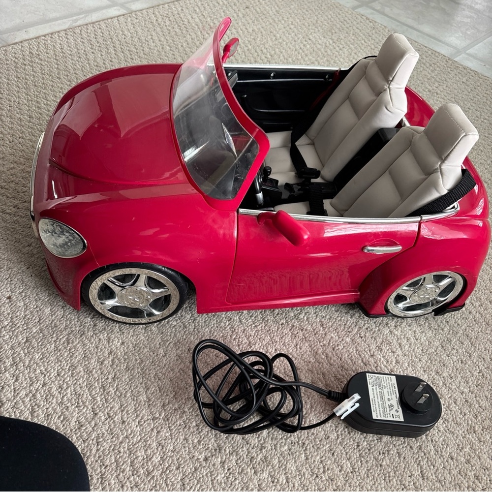 American Girl RC Red  Convertible Car W/ Charger- Retired 2018- So Cute!